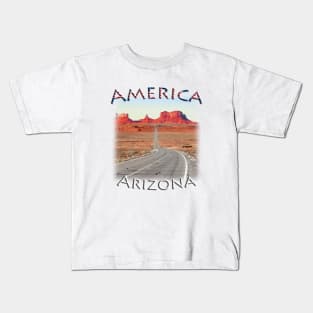 America road to Monument Valley Kids T-Shirt